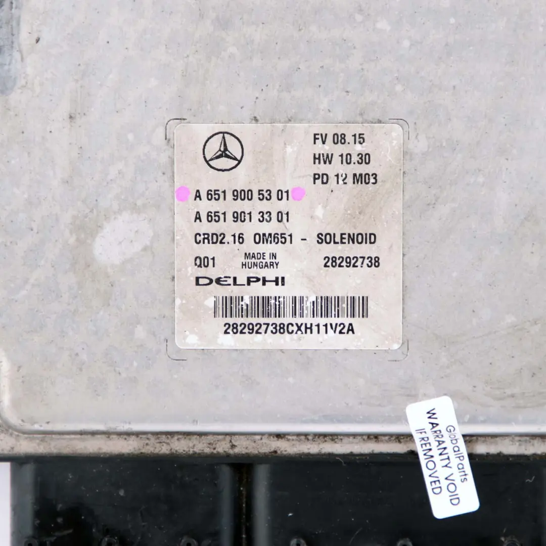 C220CDI OM651 BlueEFFICIENCY Engine Control Unit ECU to Mercedes W204 with Part number A6519005301 Mercedes W204 C220CDI OM651 BlueEFFICIENCY Engine Control Unit ECU - SKU A6519005301-1 - Part number A6519005301