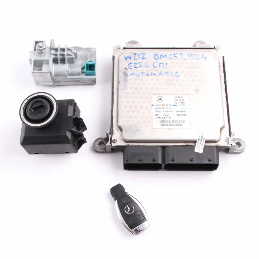 E220CDI OM651 Engine Unit Module ECU Kit Key Lock to Mercedes W212 with Part number A6519005301 Mercedes W212 E220CDI OM651 Engine Unit Module ECU Kit Key Lock - SKU A6519005301-2 - Part number A6519005301