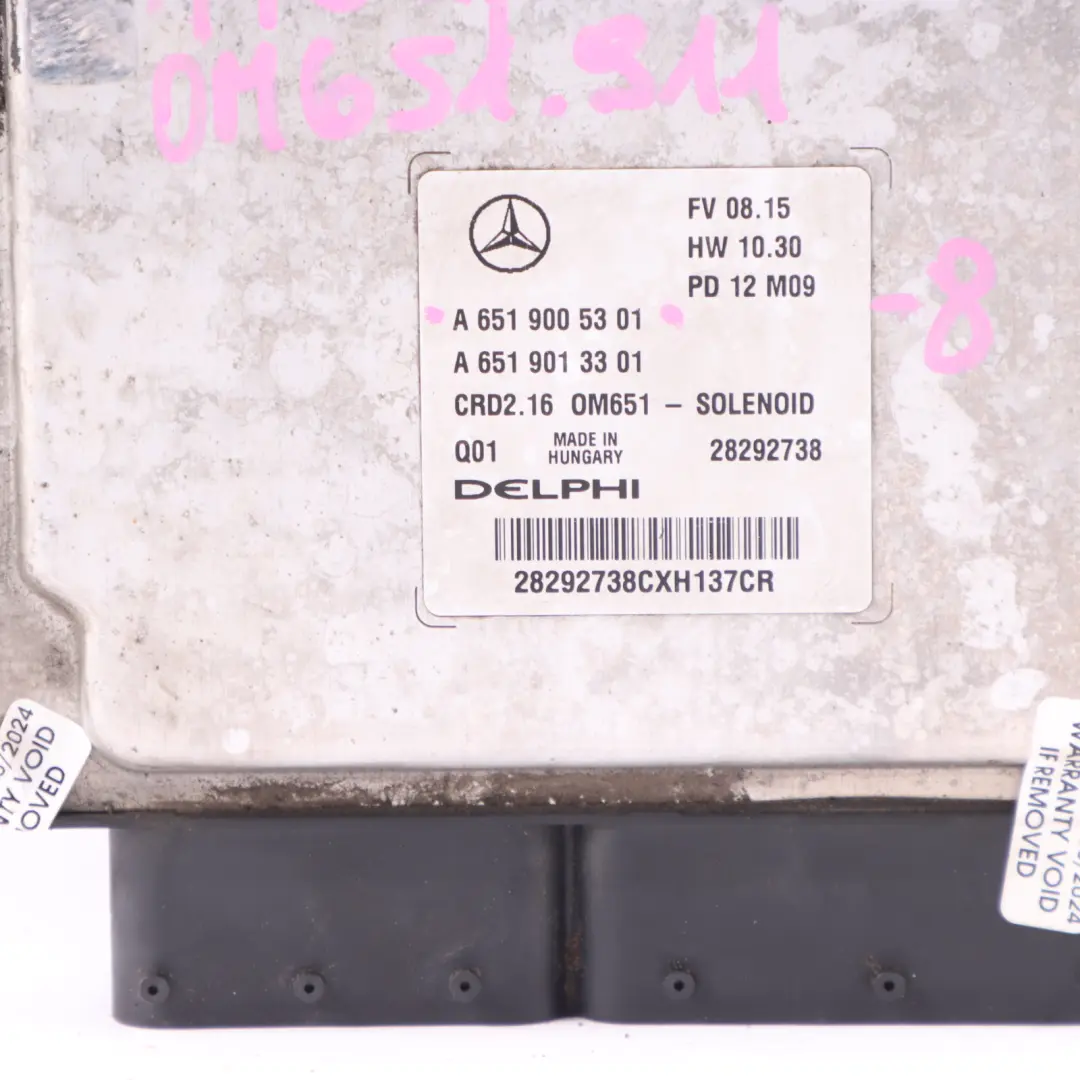 Mercedes W204 C220CDI 651.911 170HP Moteur ECU Kit Serrure à Clé - SKU A6519005301-4 - Numéro de pièce A6519005301