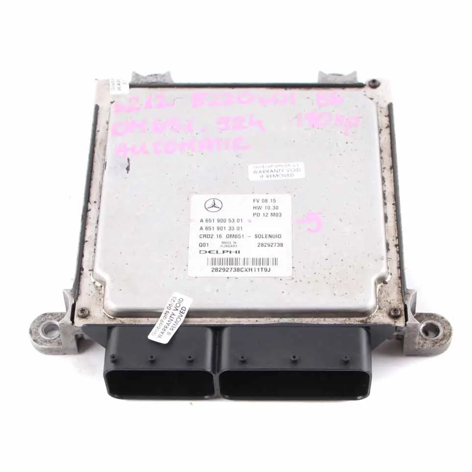 Mercedes W212 E220CDI Blueeffi OM651.924 170HP Motor ECU Automático - SKU A6519005301-5 - Número de pieza A6519005301