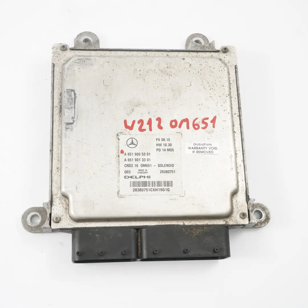  £Mercedes W212 E220CDI OM651 Diesel Engine Control Unit Module ECU - SKU A6519005301 - Part number A6519005301