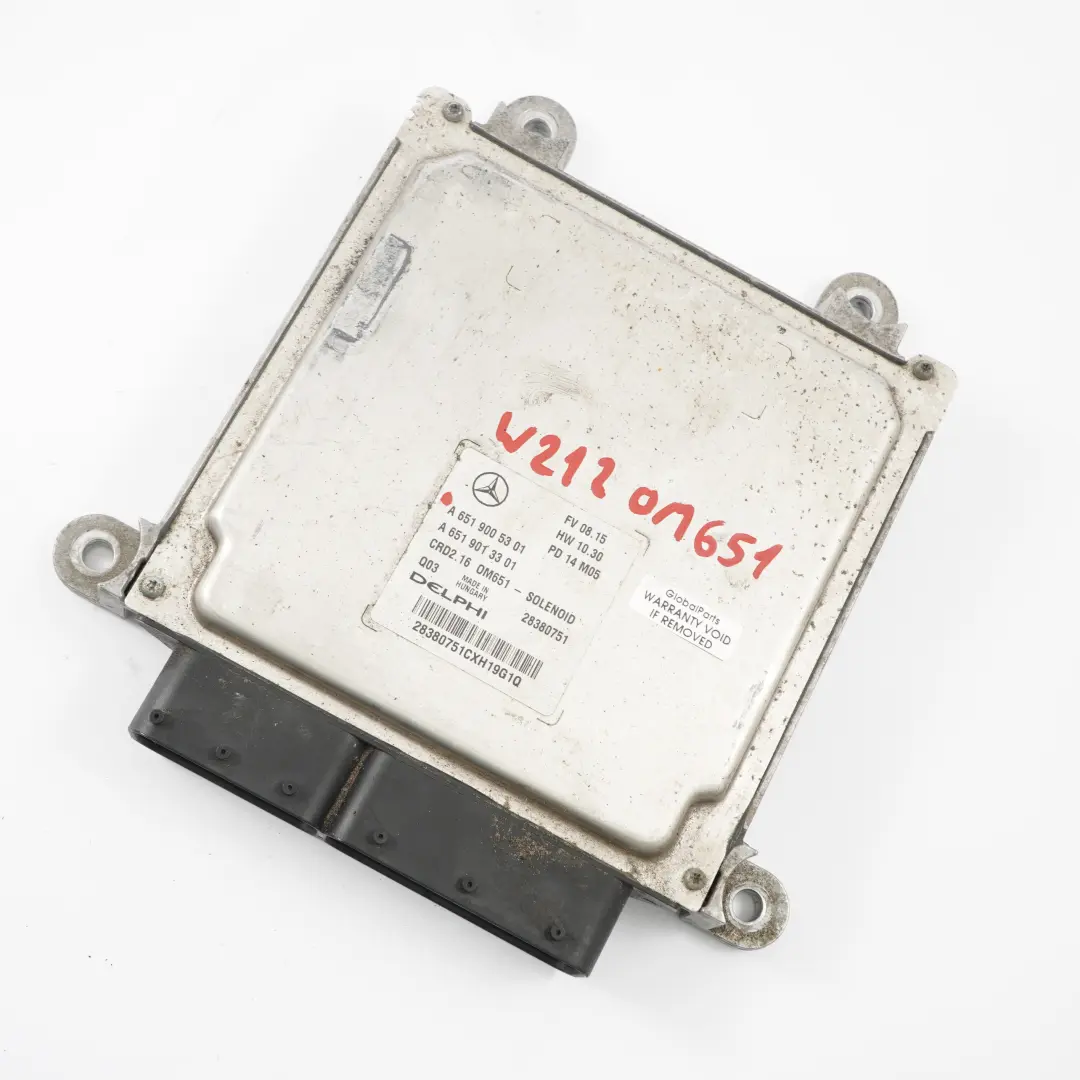 Mercedes W212 E220CDI OM651 Module de controle moteur diesel ECU - SKU A6519005301 - Numéro de pièce A6519005301