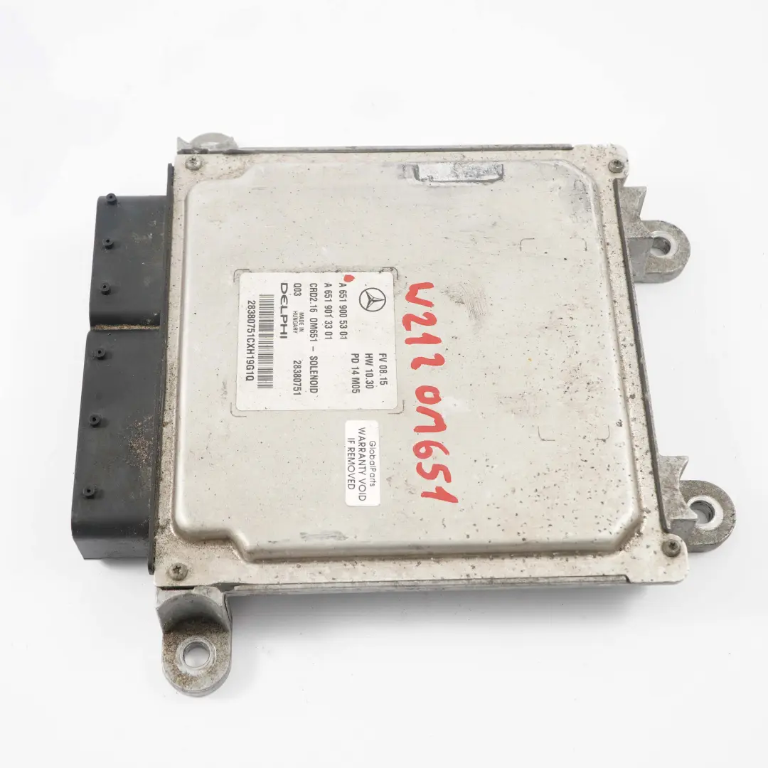  £Mercedes W212 E220CDI OM651 Diesel Engine Control Unit Module ECU - SKU A6519005301 - Part number A6519005301