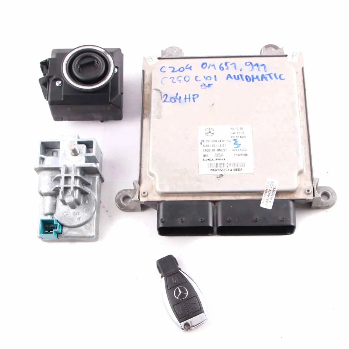 Mercedes W212 E250CDI Blue Efficiency OM651 204HP Motor ECU A6519007401 Llave
