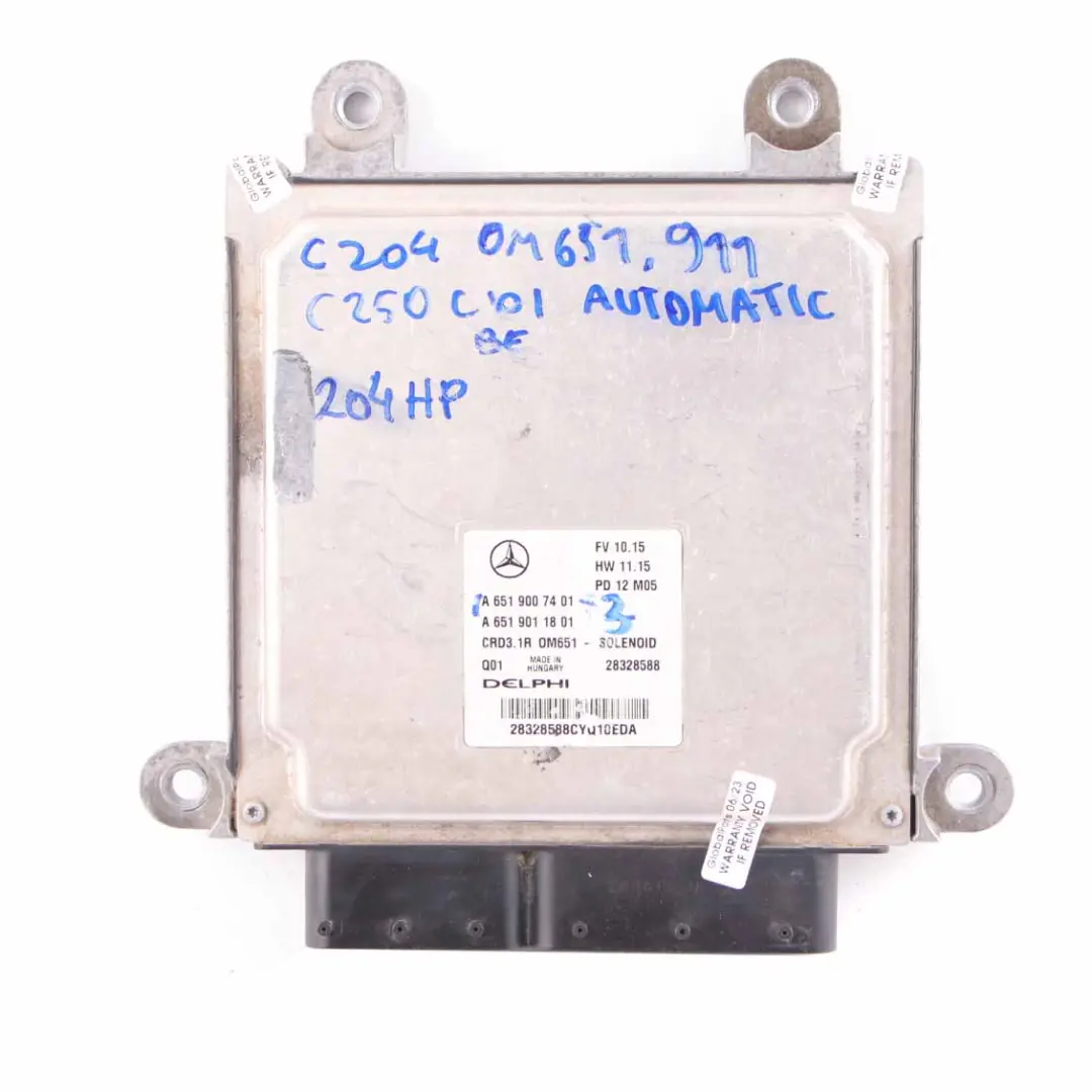 E250CDI OM651 204HP Komputer Sterownik Silnika do Mercedes W212 o numerze A6519007401 Mercedes W212 E250CDI OM651 204HP Komputer Sterownik Silnika - SKU A6519007401-3 - Numer Części A6519007401