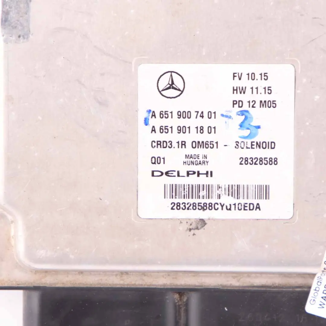 Mercedes W212 E250CDI Blue Efficiency OM651 204HP Engine ECU Key - SKU A6519007401-3 - Numéro de pièce A6519007401