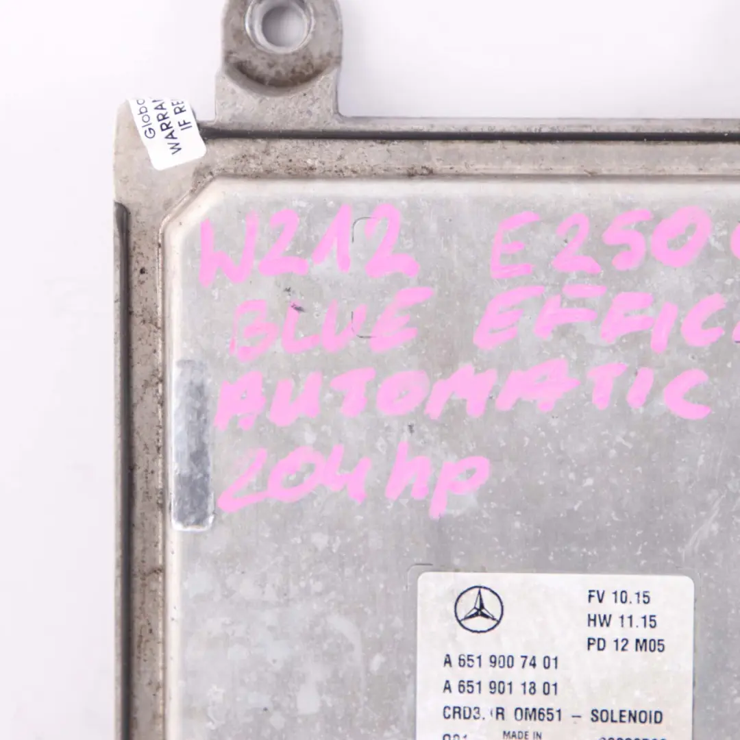 E250CDI Blu Efficienza OM651 204HP Modulo Motore ECU per Mercedes W212 con numero di parte A6519007401 Mercedes W212 E250CDI Blu Efficienza OM651 204HP Modulo Motore ECU - SKU A6519007401 - Numero di parte A6519007401