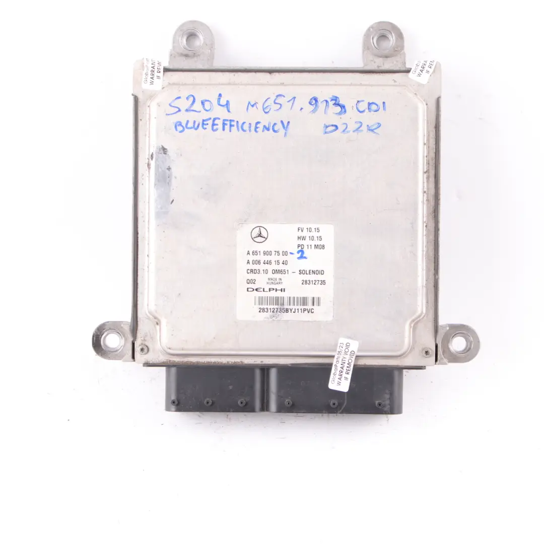 Mercedes W204 C200CDI BlueEFFICIENCY OM651.913 Engine ECU Kit Keys - SKU A6519007500-2 - Part number A6519007500