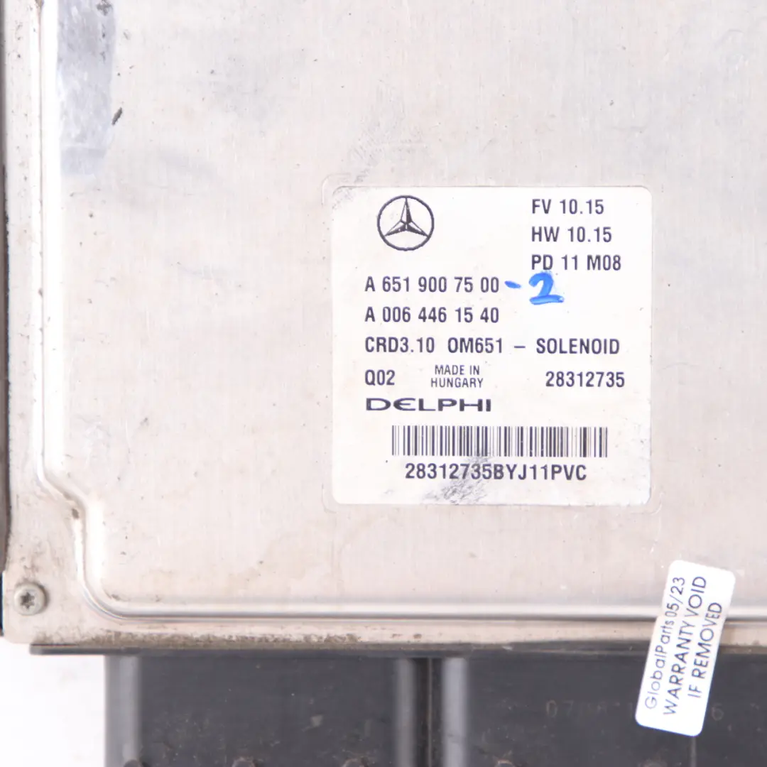 Mercedes W204 C200CDI BlueEFFICIENCY OM651.913 Engine ECU Kit Keys - SKU A6519007500-2 - Part number A6519007500