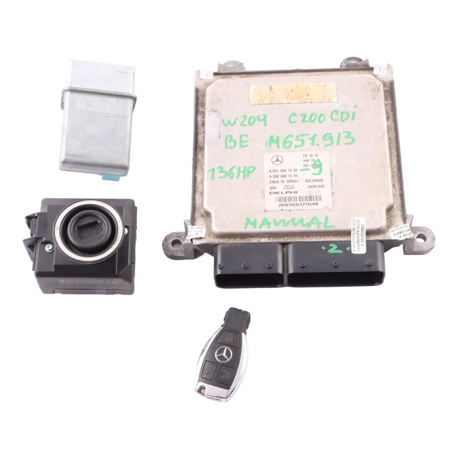 Mercedes W204 C200 CDI BlueEFFICIENCY 651.913 136HP Kit ECU A6519007500