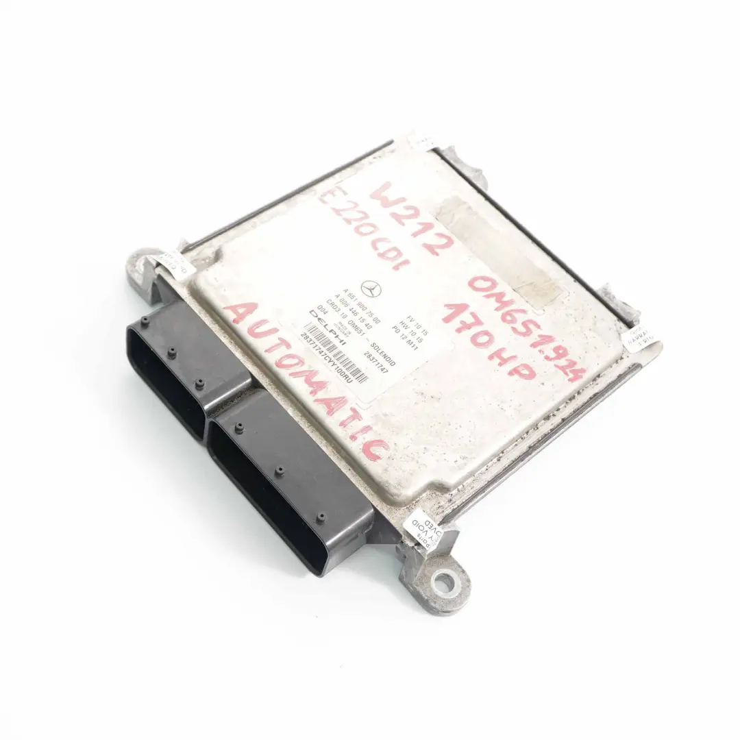 Mercedes W212 E220CDI OM651.924 Engine Unit Module ECU Automatic - SKU A6519007500 - Part number A6519007500