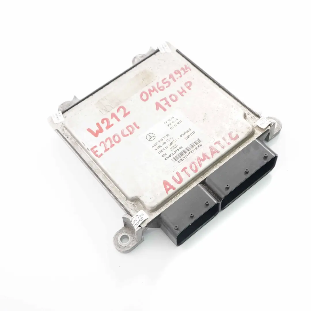 Mercedes W212 E220CDI OM651.924 Engine Unit Module ECU Automatic - SKU A6519007500 - Part number A6519007500
