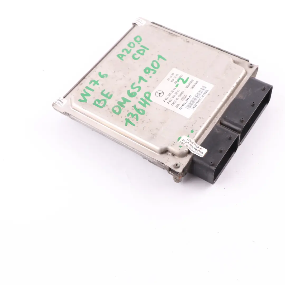 Mercedes W176 A200 CDI BlueEFFICIENCY OM651.901 Engine Module ECU - SKU A6519007600-2 - Part number A6519007600