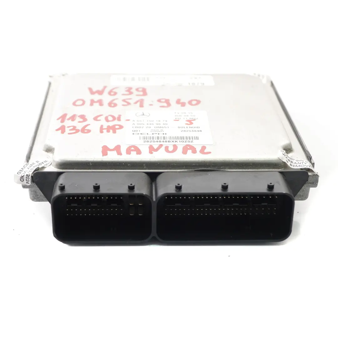 OM651.940 136HP Motore Modulo ECU Kit Chiave Manuale per Mercedes W639 con numero di parte A6519009302 Mercedes W639 OM651.940 136HP Motore Modulo ECU Kit Chiave Manuale - SKU A6519009302-5 - Numero di parte A6519009302