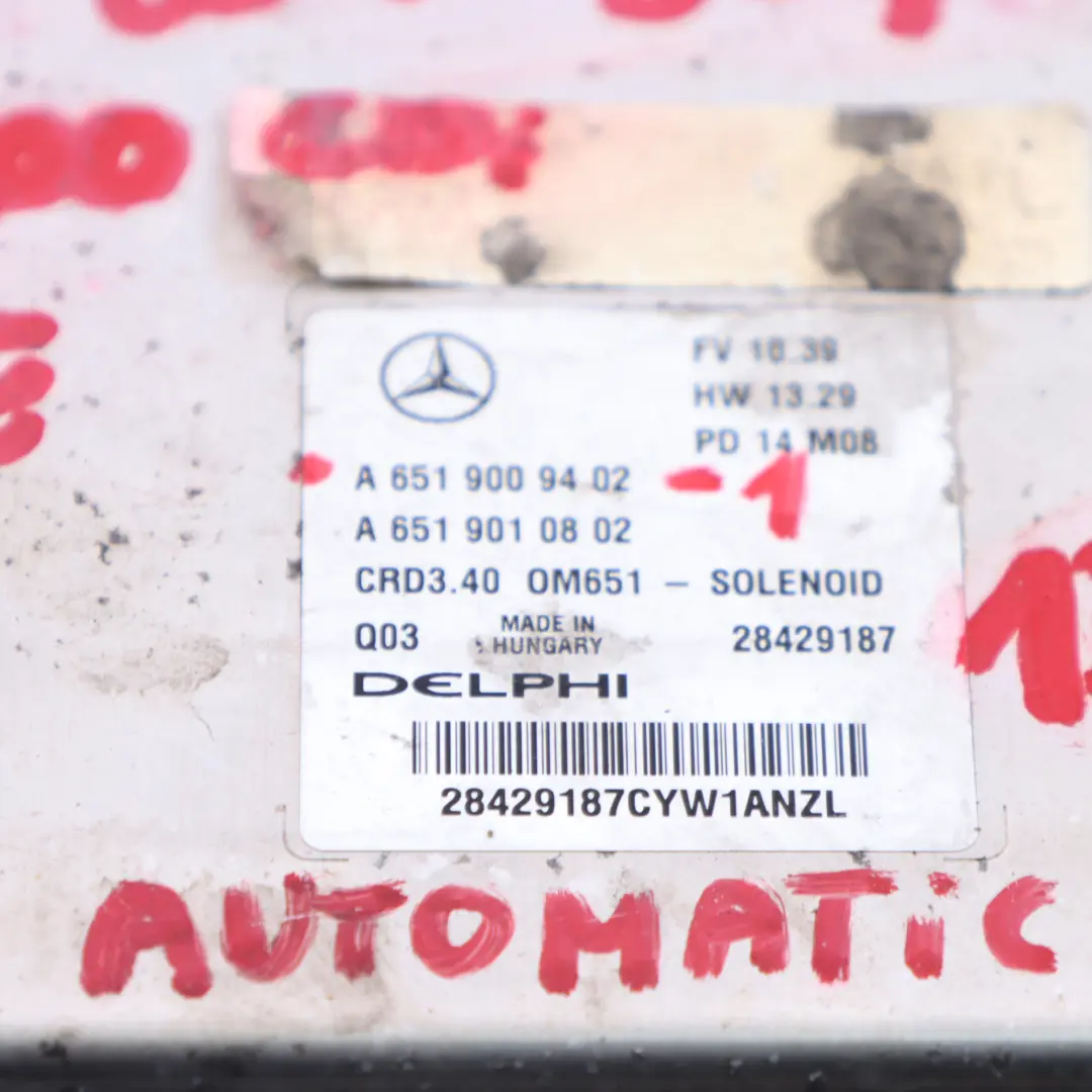 B200 CDI Blue Efficiency OM651.901 Kit ECU Clé Mercedes W245 - SKU A6519009402-1 - Numéro de pièce A6519009402