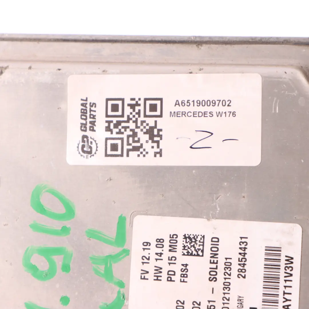 Mercedes W176 W246 200 CDI 651.930 136HP Unità Motore ECU Manuale - SKU A6519009702 - Numero di parte A6519009702