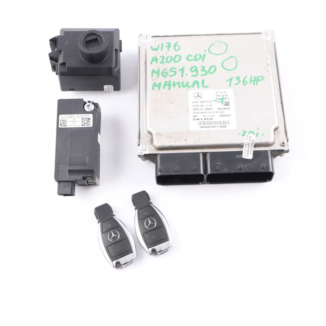 651.930 136HP Engine Unit ECU Manual to Mercedes W176 W246 200 CDI with Part number A6519009702 Mercedes W176 W246 200 CDI 651.930 136HP Engine Unit ECU Manual - SKU A6519009702 - Part number A6519009702