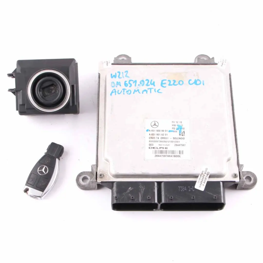 E220CDI OM651.924 Engine Unit Module ECU Kit Key to Mercedes W212 with Part number A6519009901 Mercedes W212 E220CDI OM651.924 Engine Unit Module ECU Kit Key - SKU A6519009901-1 - Part number A6519009901
