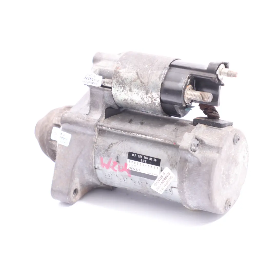  Moteur démarrage Mercedes W204 W212 W639 OM651 Diesel Engine DENSO - SKU A6519060026 - Numéro de pièce A6519060026