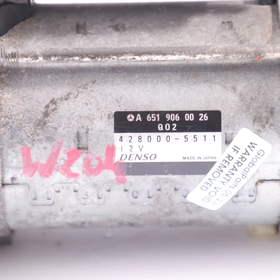  Motor arranque Mercedes W204 W212 W639 OM651 Motor diesel DENSO - SKU A6519060026 - Número de pieza A6519060026