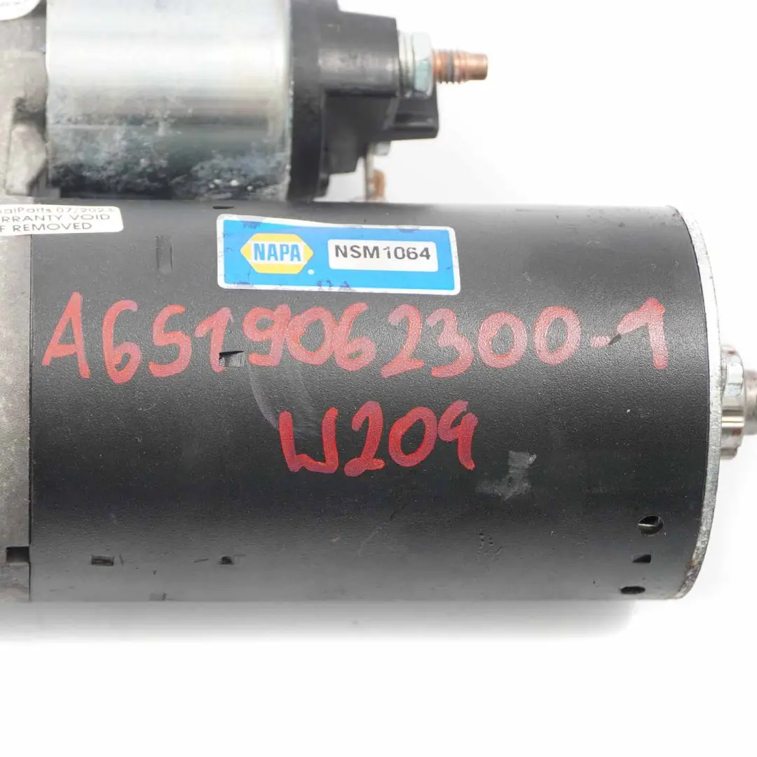  Starter Motor Mercedes W204 W212 OM651 Diesel Engine Starter NAPA - SKU A6519062300-1 - Part number A6519062300