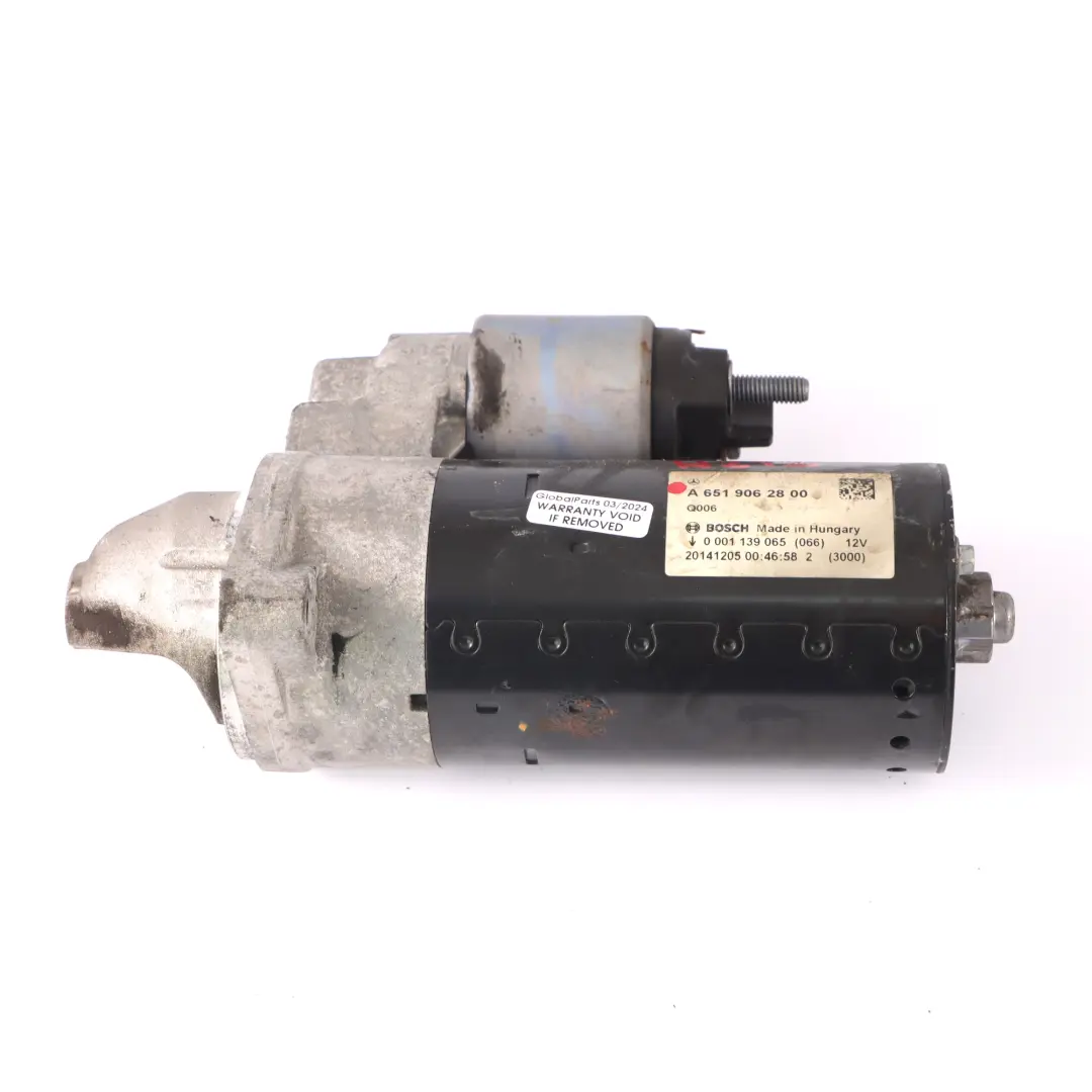Starter Mercedes W204 W212 W906 Diesel OM651 Starter Motor Bosch to with Part number A6519062800 Starter Mercedes W204 W212 W906 Diesel OM651 Starter Motor Bosch - SKU A6519062800 - Part number A6519062800