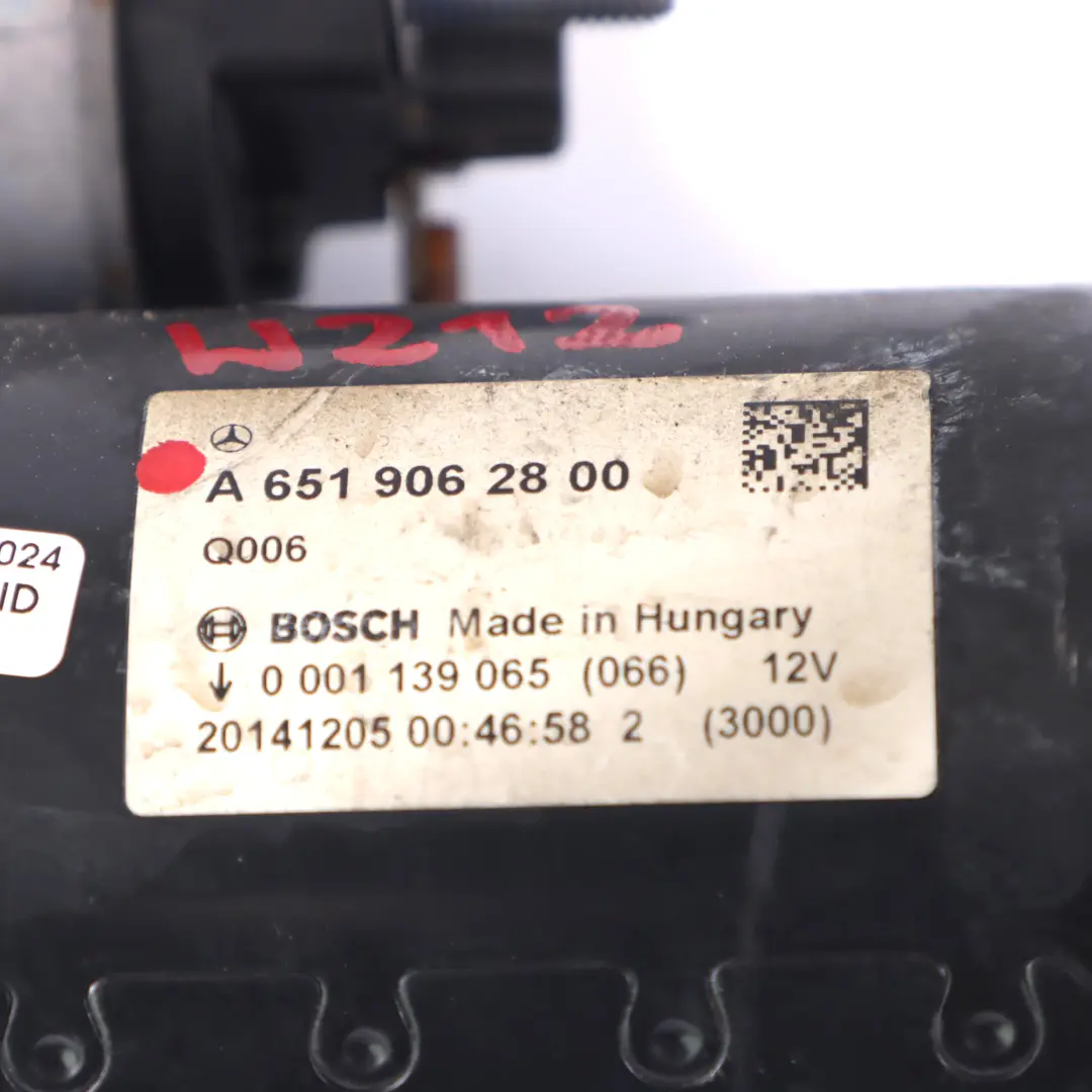  Motor de arranque Mercedes W204 W212 W906 Diesel OM651 Bosch - SKU A6519062800 - Número de pieza A6519062800
