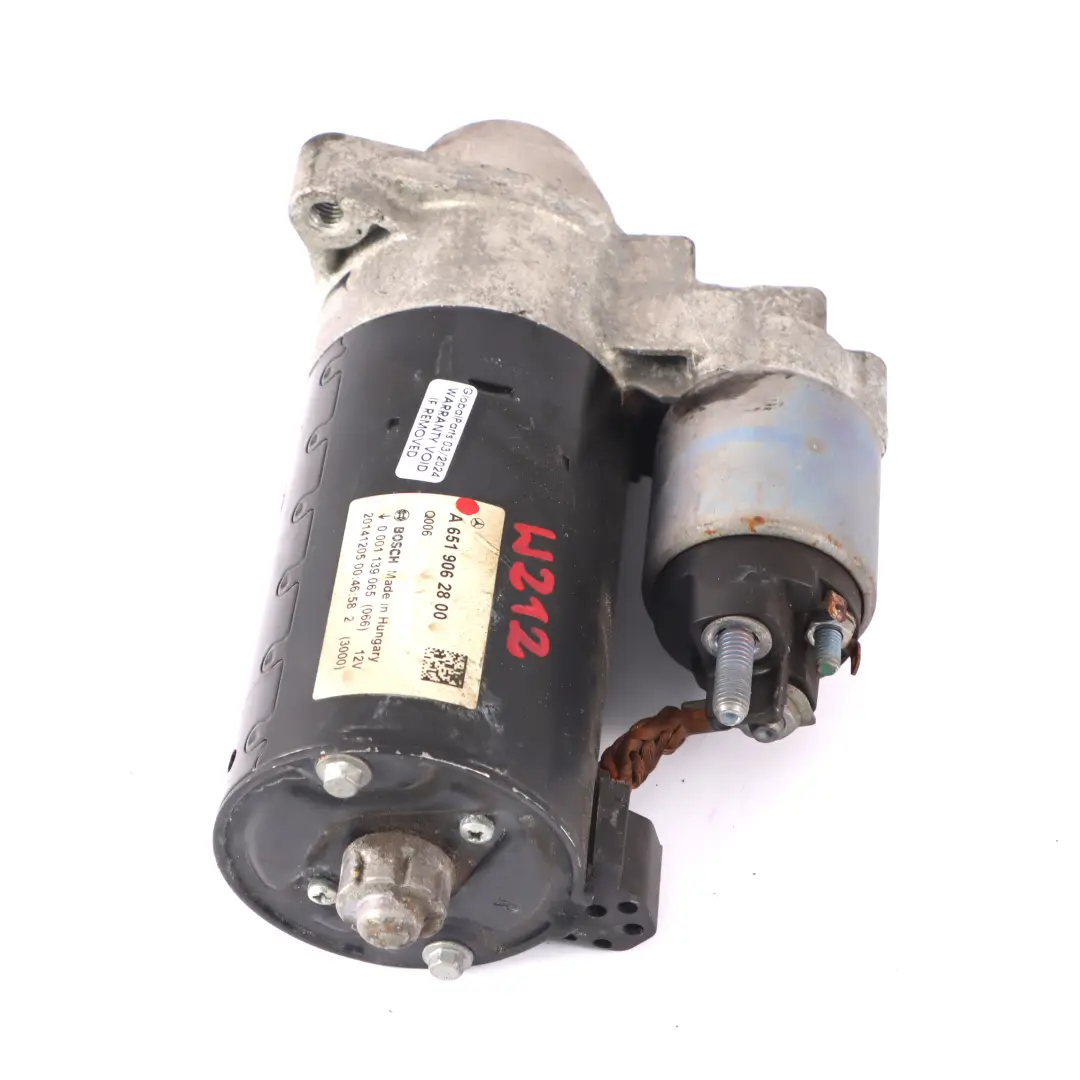  Motorino di avviamento Mercedes W204 W212 W906 Diesel OM651 Bosch - SKU A6519062800 - Numero di parte A6519062800