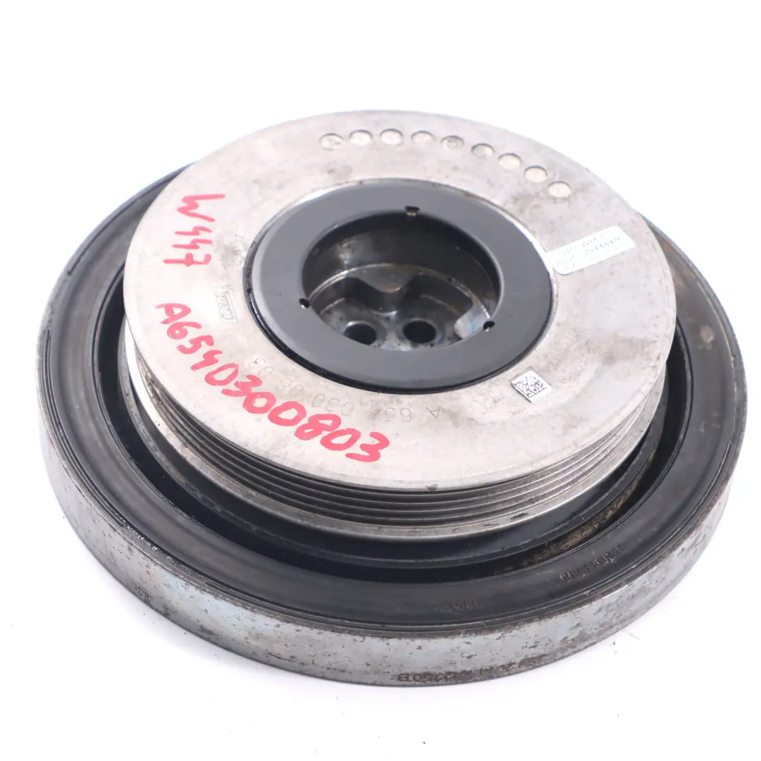 Vibration Damper Mercedes W213 W447 OM654 Engine Crankshaft Pulley to with Part number A6540300803 Vibration Damper Mercedes W213 W447 OM654 Engine Crankshaft Pulley - SKU A6540300803 - Part number A6540300803