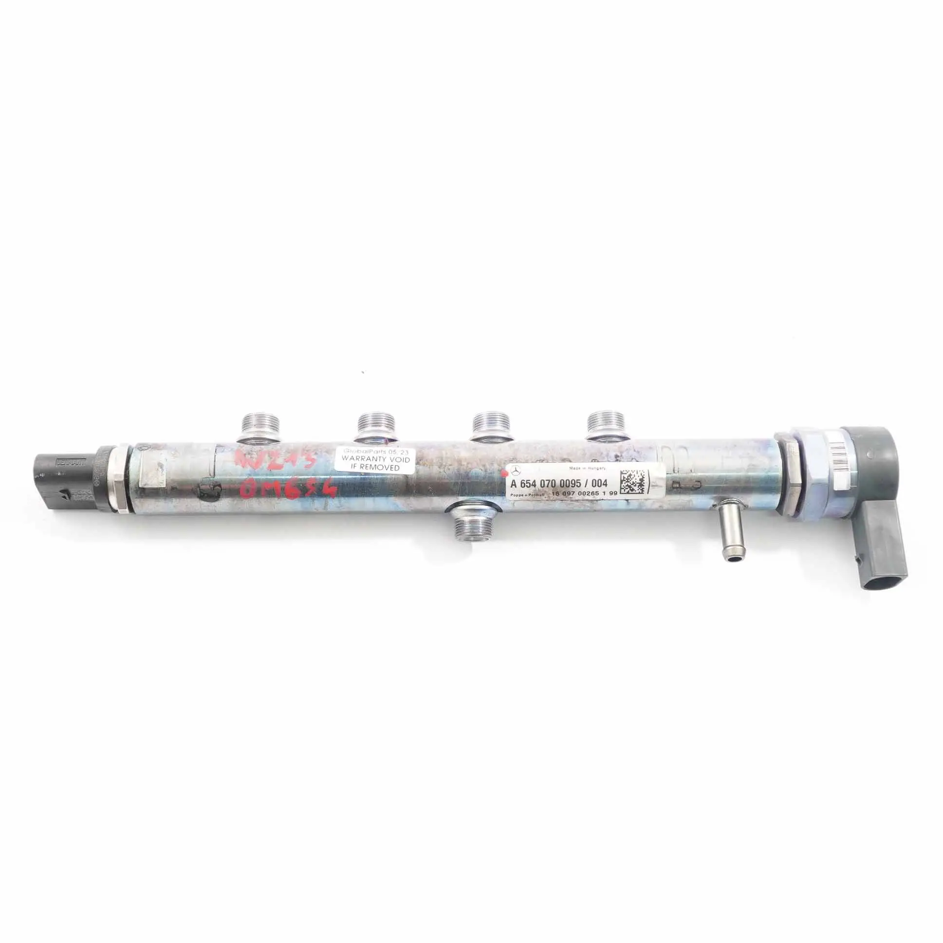 Rail Iniezione Carburante Mercedes W213 OM654 Rail Ad Alta Pressione A6540700095