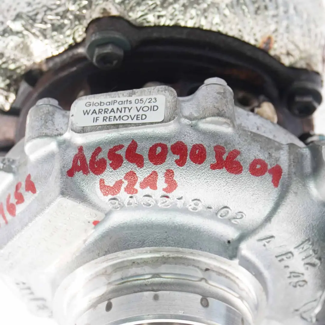 Turbocharger Mercedes W213 E220 CDI OM654.920 Diesel Complete Turbo A6540902400  - SKU A6540903601 - Part number A6540903601