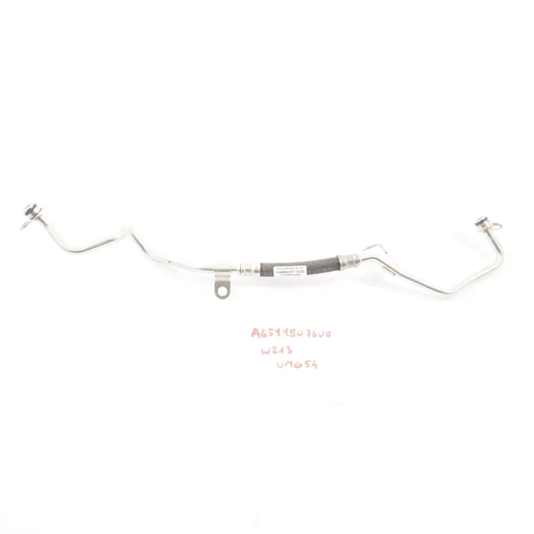 Mercedes W213 OM654 Tubo alimentación aceite diesel turbocompresor Línea aceite - SKU A6541807600 - Número de pieza A6541807600