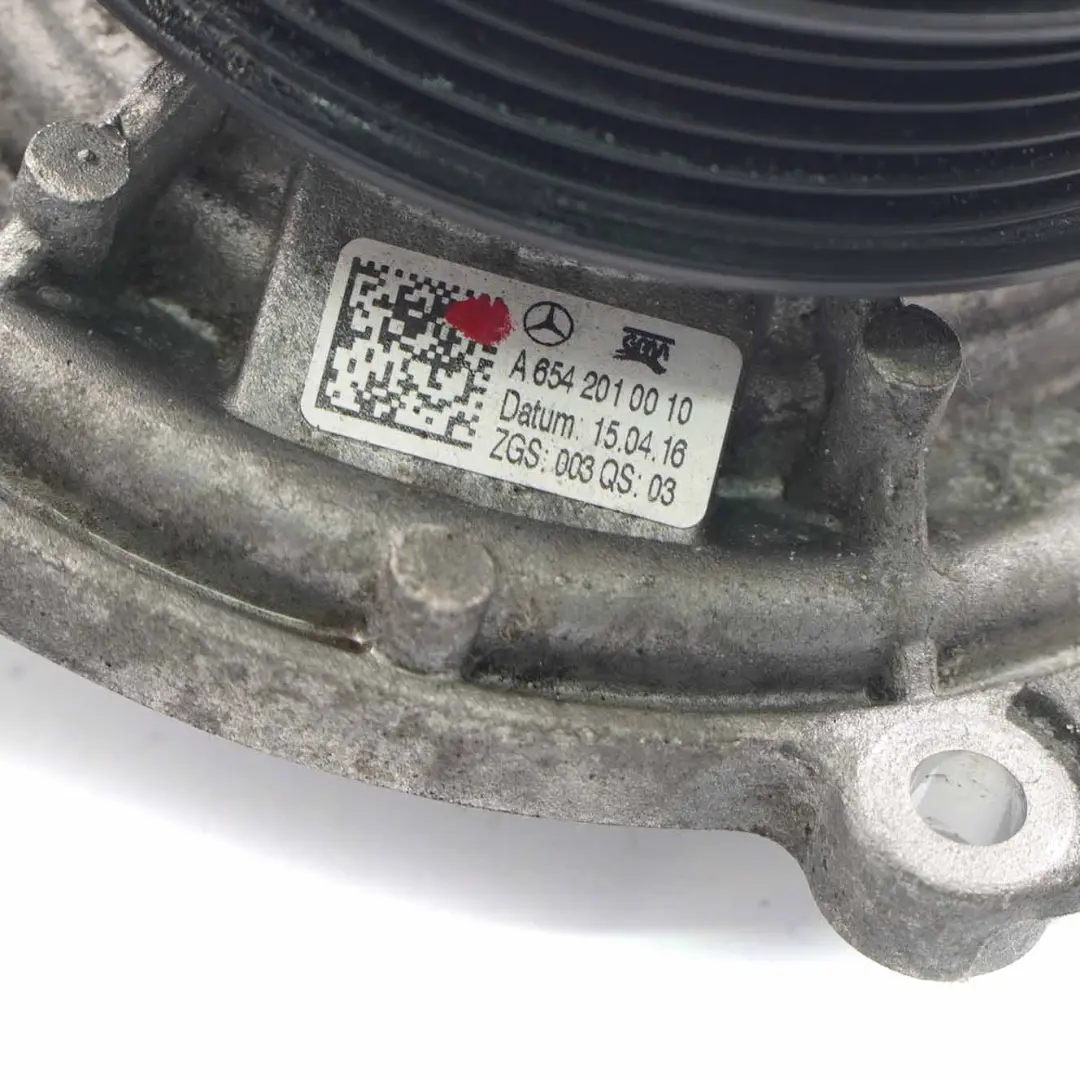 Mercedes W213 OM654 Diesel Engine Water Pump Coolant Water Unit - SKU A6542010010 - Part number A6542010010