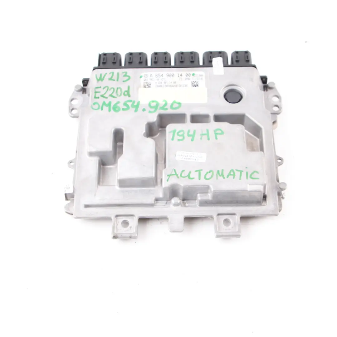 Mercedes W213 E220 CDI OM654.920 Engine Control Unit ECU Automatic - SKU A6549001400 - Part number A6549001400