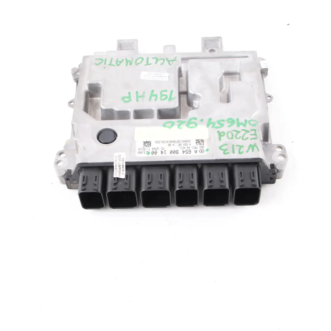 Mercedes W213 E220 CDI OM654.920 Engine Control Unit ECU Automatic - SKU A6549001400 - Part number A6549001400