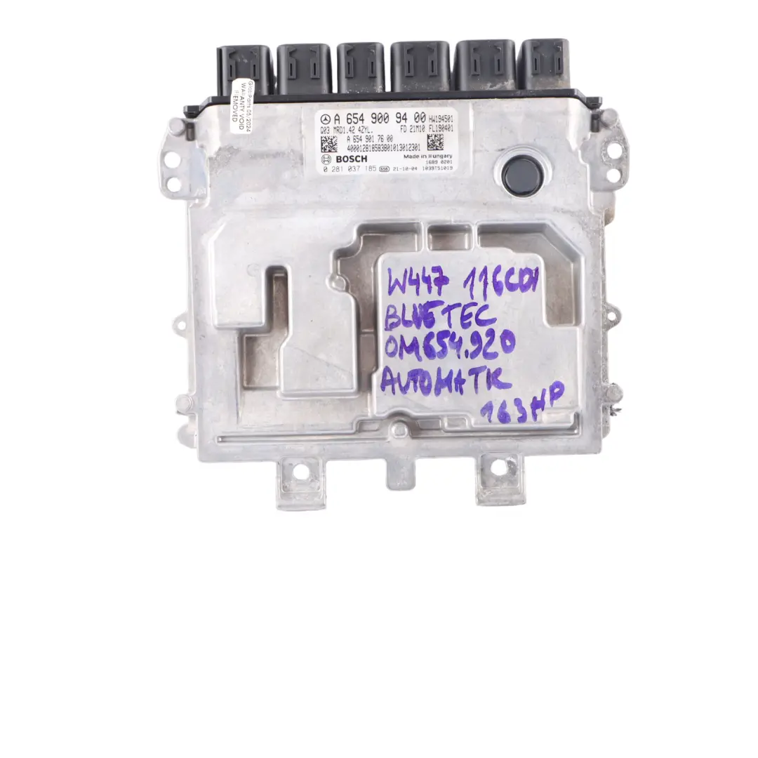 654.920 163HP Engine ECU Kit Key Lock to Mercedes Vito W447 116 CDI with Part number A6549009400 Mercedes Vito W447 116 CDI 654.920 163HP Engine ECU Kit Key Lock - SKU A6549009400-1 - Part number A6549009400