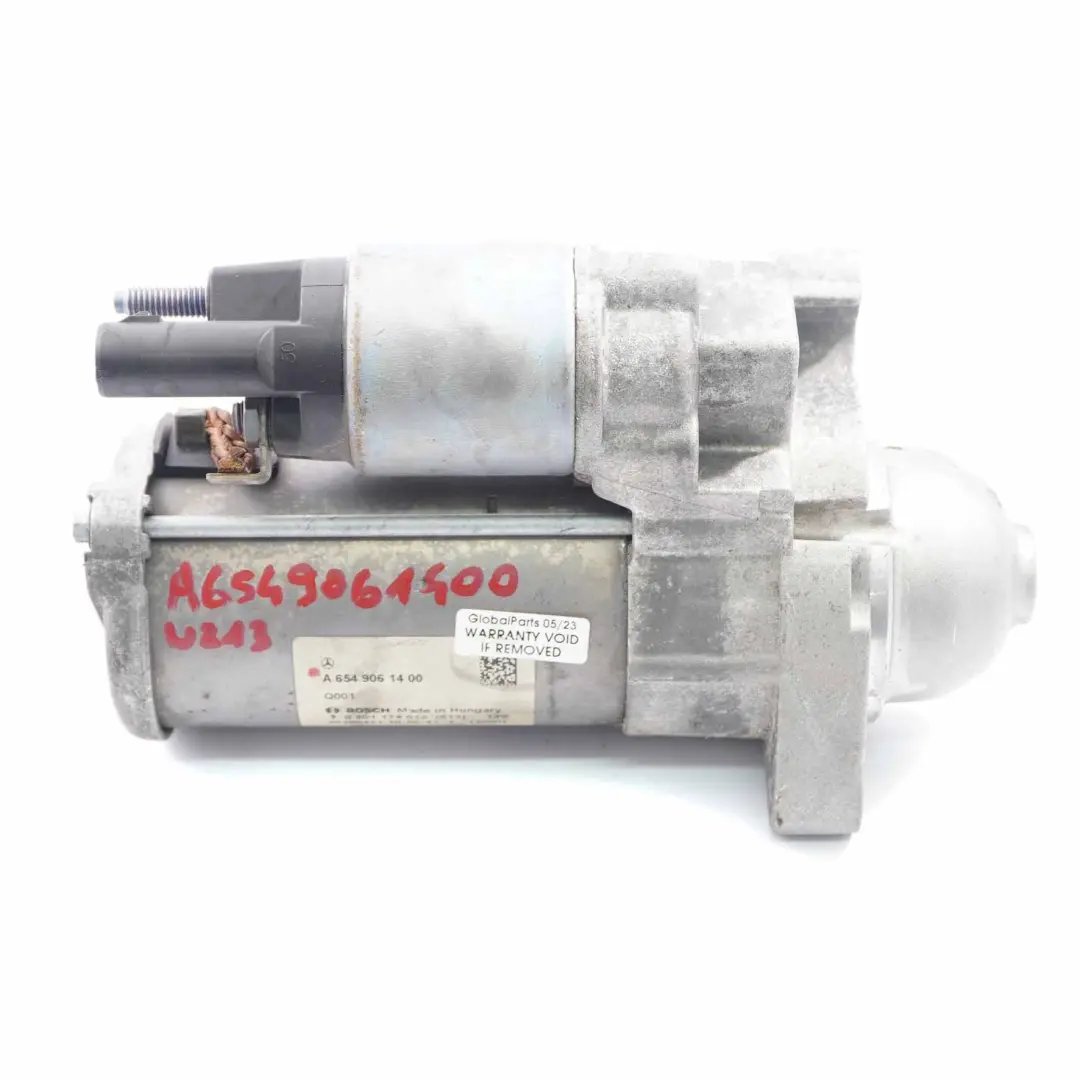 Starter Motor Mercedes W213 S213 W238 OM654 Diesel Engine Actuator to with Part number A6549061400 Starter Motor Mercedes W213 S213 W238 OM654 Diesel Engine Actuator - SKU A6549061400 - Part number A6549061400