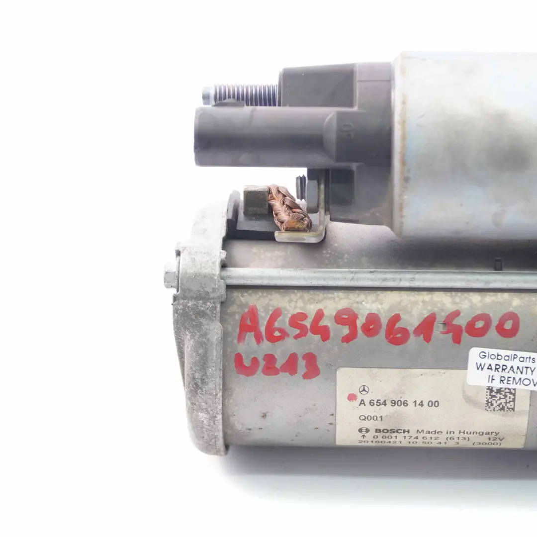  Moteur démarrage Mercedes W213 S213 W238 OM654 Diesel Actionneur - SKU A6549061400 - Numéro de pièce A6549061400