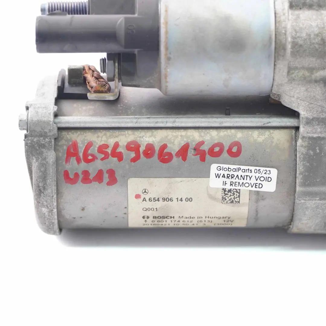  Starter Motor Mercedes W213 S213 W238 OM654 Diesel Engine Actuator - SKU A6549061400 - Part number A6549061400