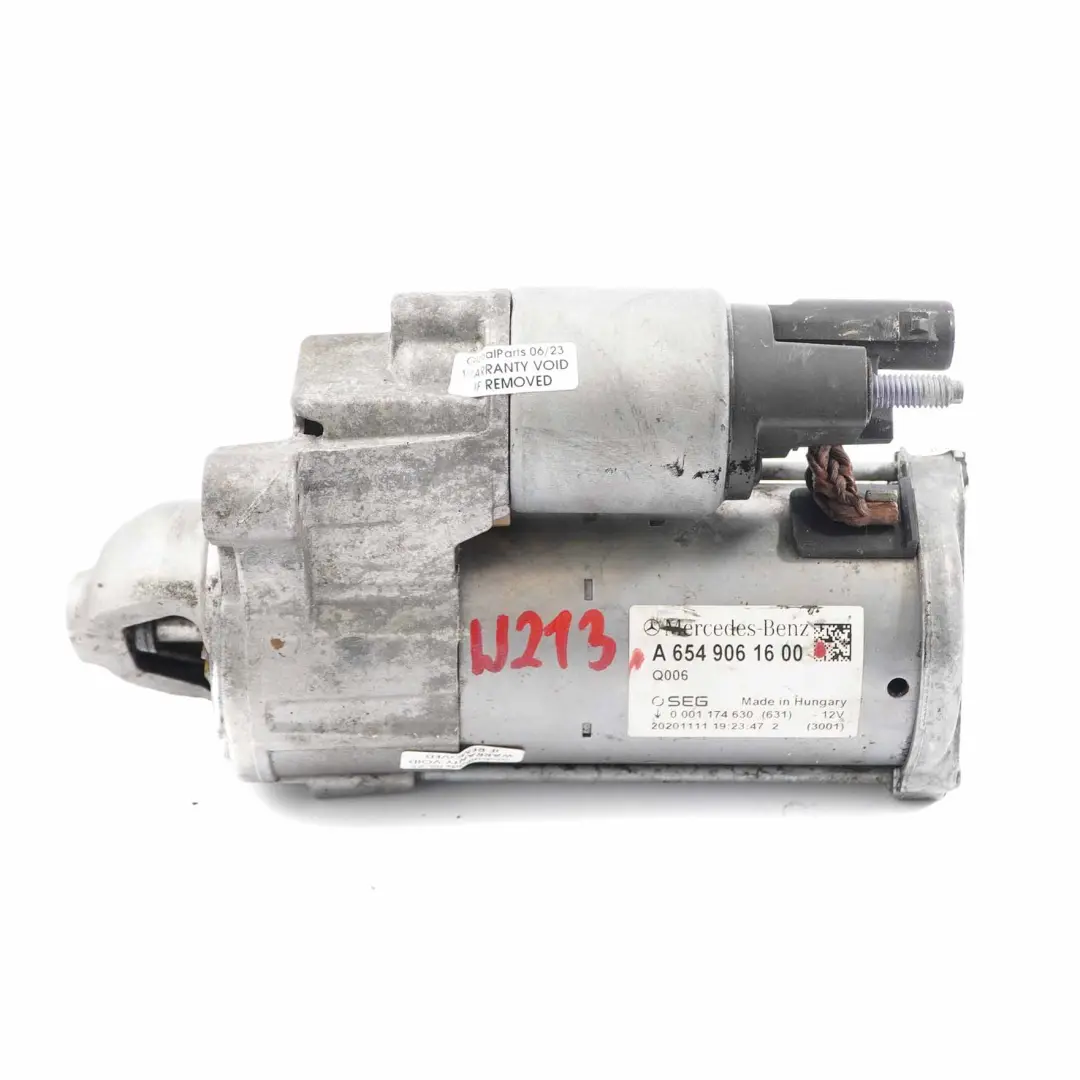  Starter Motor Mercedes W205 W213 W238 W447 OM654 Engine Diesel - SKU A6549061600 - Part number A6549061600