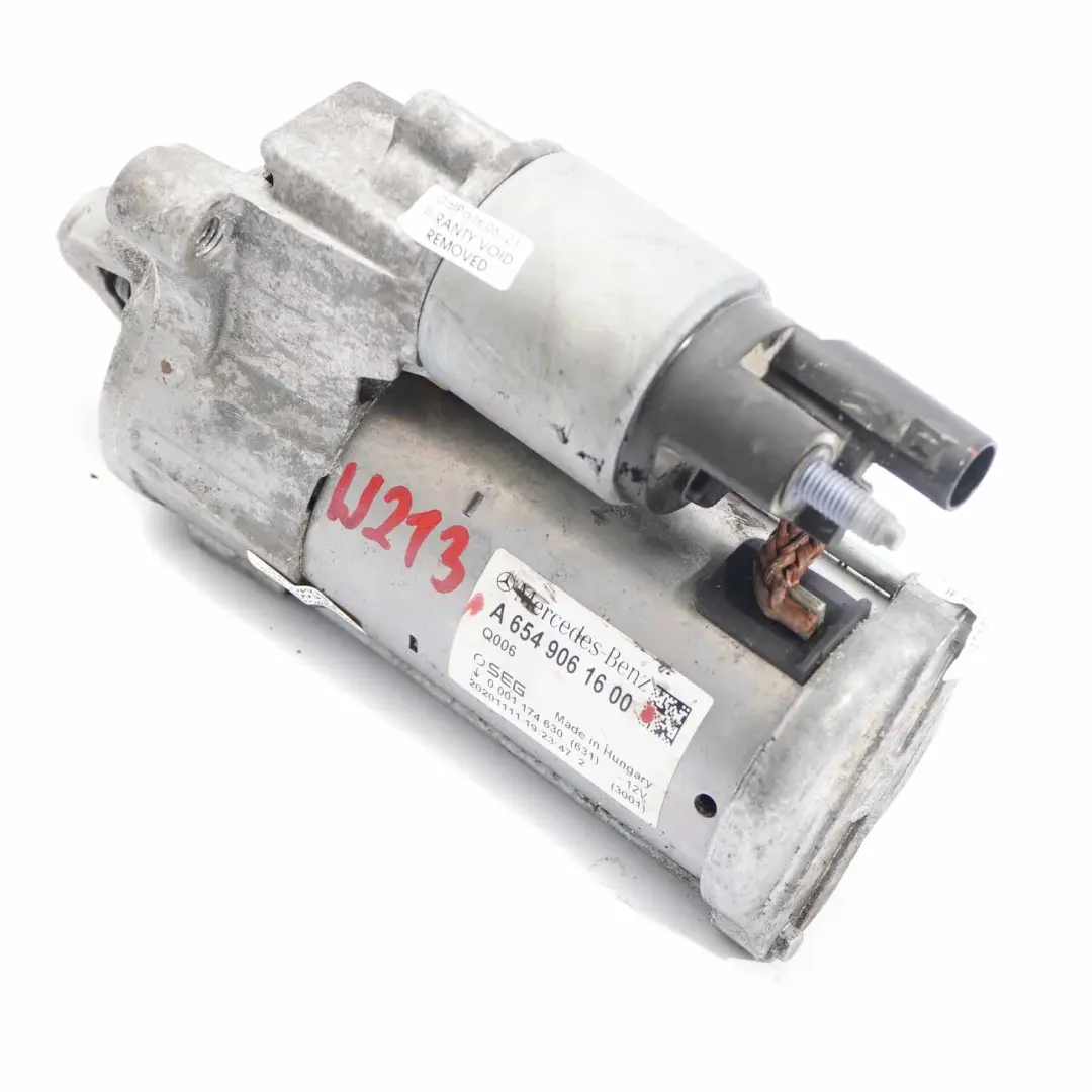  Starter Motor Mercedes W205 W213 W238 W447 OM654 Engine Diesel - SKU A6549061600 - Part number A6549061600