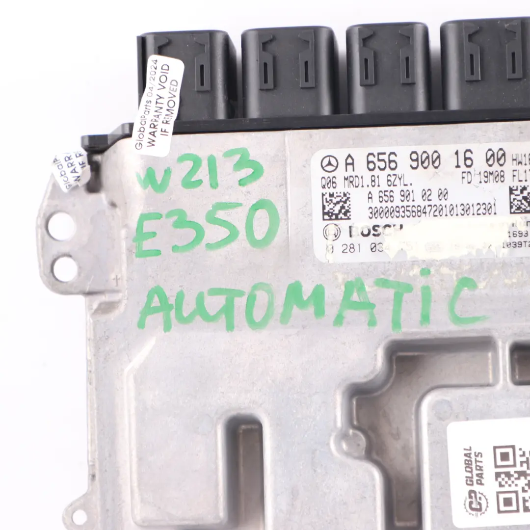 Mercedes W213 E350 656929 656.929 286HP Engine Unit ECU Automatic - SKU A6569001600 - Part number A6569001600