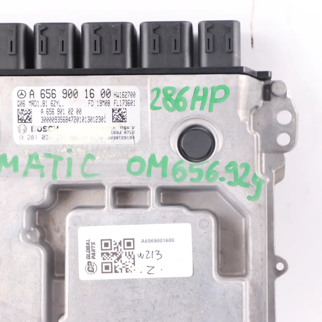 Mercedes W213 E350 656929 656.929 286HP Engine Unit ECU Automatic - SKU A6569001600 - Part number A6569001600