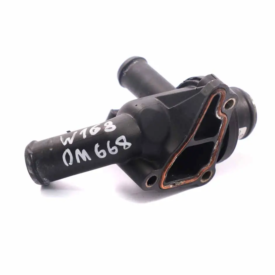 OM668 Diesel Thermostat Coolant Housing to Mercedes W168 with Part number A6682030275 Mercedes W168 OM668 Diesel Thermostat Coolant Housing - SKU A6682030275 - Part number A6682030275