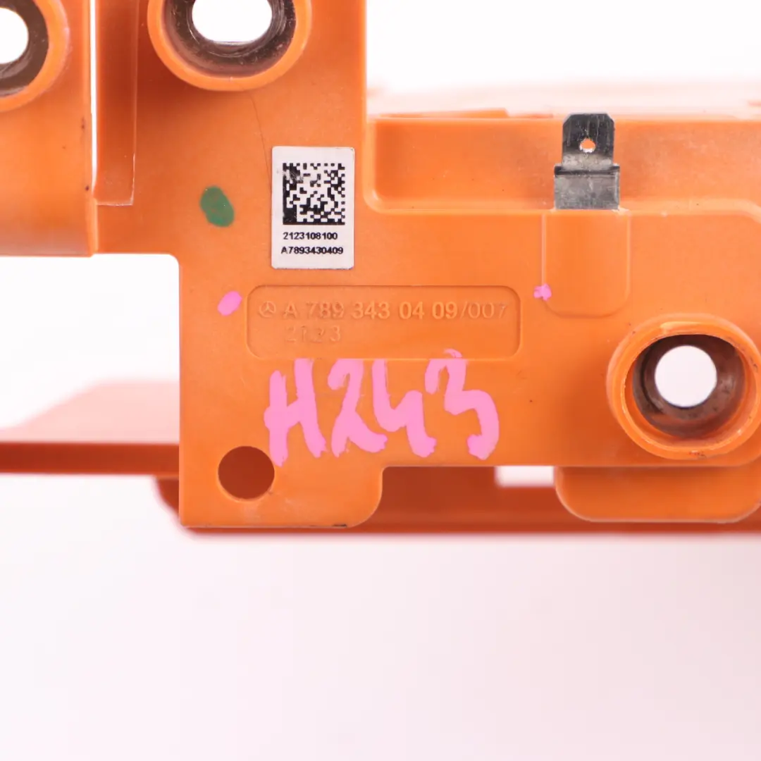 Orange Console Bracket Oem Genuine Part to Mercedes H243 EQA with Part number A7893430409 Mercedes H243 EQA Orange Console Bracket Oem Genuine Part - SKU A7893430409 - Part number A7893430409