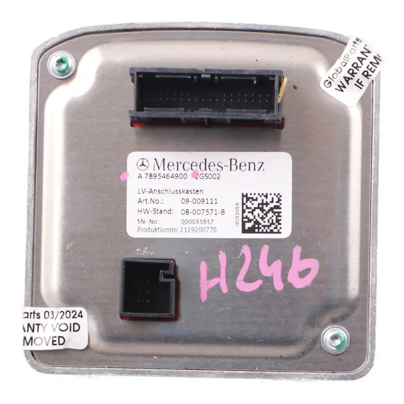 Connection Box Control Unit Module Distributor to Mercedes H243 EQA with Part number A7895464900 Mercedes H243 EQA Connection Box Control Unit Module Distributor - SKU A7895464900 - Part number A7895464900