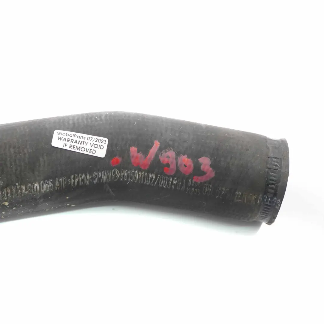 Water Pipe Mercedes Sprinter W901 W903 Radiator Engine Coolant Hose to with Part number A9015011182 Water Pipe Mercedes Sprinter W901 W903 Radiator Engine Coolant Hose - SKU A9015011182 - Part number A9015011182