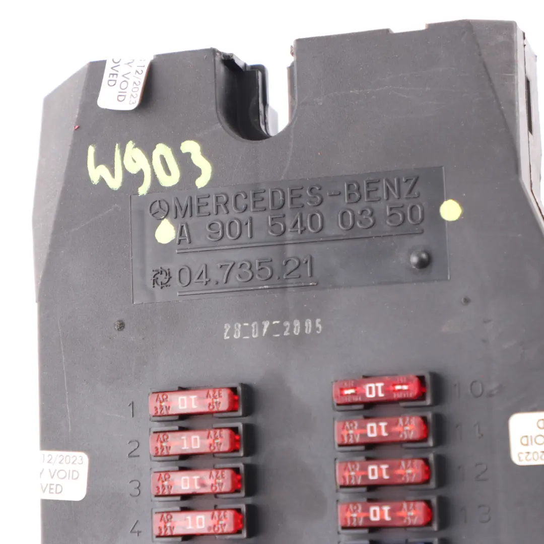 W903 Fuse Box Relay Electrical Box Unit to Mercedes Sprinter with Part number A9015400350 Mercedes Sprinter W903 Fuse Box Relay Electrical Box Unit - SKU A9015400350 - Part number A9015400350