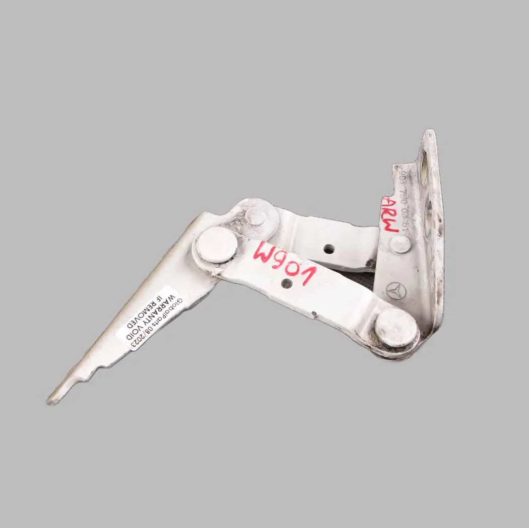 Hood Bonnet Hinge Mercedes W901 W903 Left Arctic White to with Part number A9017500351 Hood Bonnet Hinge Mercedes W901 W903 Left Arctic White - SKU A9017500351-ARM - Part number A9017500351
