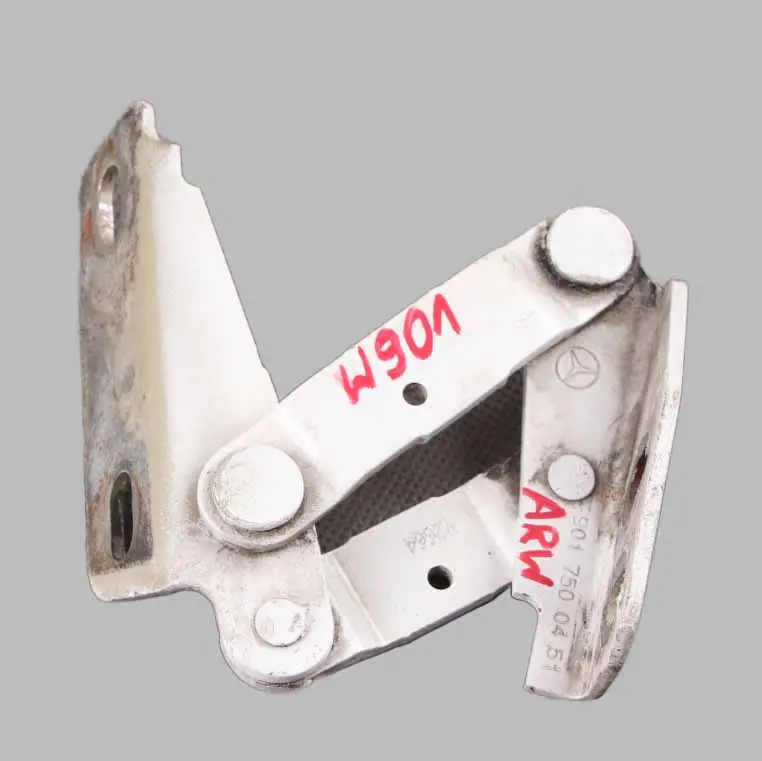Hood Bonnet Hinge Mercedes W901 W903 Right O/S Engine Arctic White to with Part number A9017500451 Hood Bonnet Hinge Mercedes W901 W903 Right O/S Engine Arctic White - SKU A9017500451-ARM - Part number A9017500451
